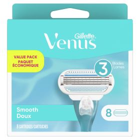 Gillette Venus Smooth Women's Razor Blade Refills;  8 Count