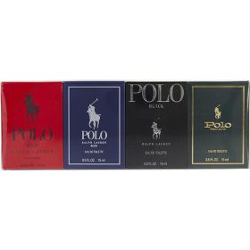 RALPH LAUREN VARIETY by Ralph Lauren 4 PIECE MINI VARIETY WITH POLO & POLO BLUE & POLO BLACK & POLO RED AND ALL EDT .5 OZ