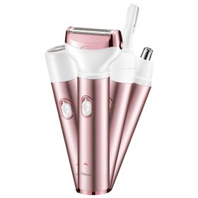 Electric Razor Shaver Trimmer for Women Painless Body Razors and Facial Hair Remover (Color: Pink)