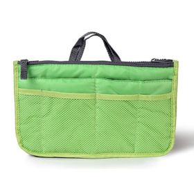 Women Lady Travel Insert Handbag Organiser Makeup Bags (Color: Green)